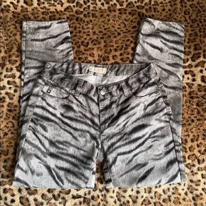 Michael Kors Tiger Stripe Button Front Pants